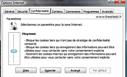 Cookies - confidentialité