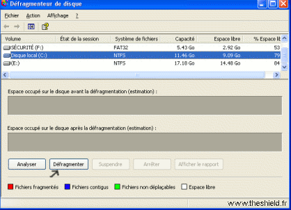Défragmentation - Démarrage