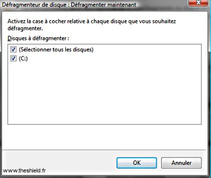 Défragmentation - Choix lecteur