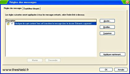 Incredimail - Nouvelle règle
