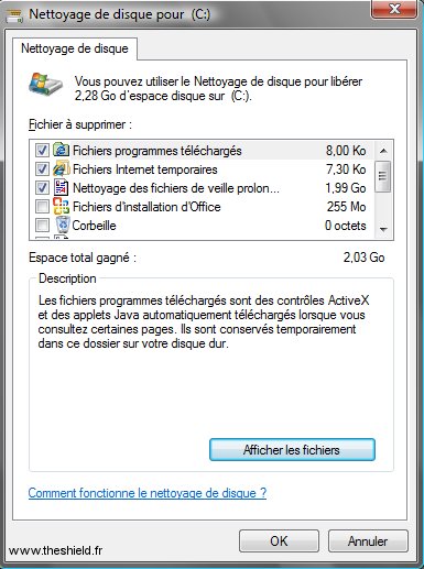 Nettoyage disque - Fichier à supprimer