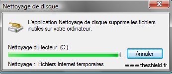 Nettoyage disque - Suppression fichiers