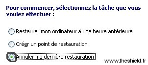 Restauration système - Annulation