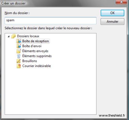 Spam - nouveau dossier